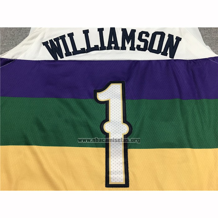 Camiseta New Orleans Pelicans Zion Williamson NO 1 Ciudad 2019-20 Blanco